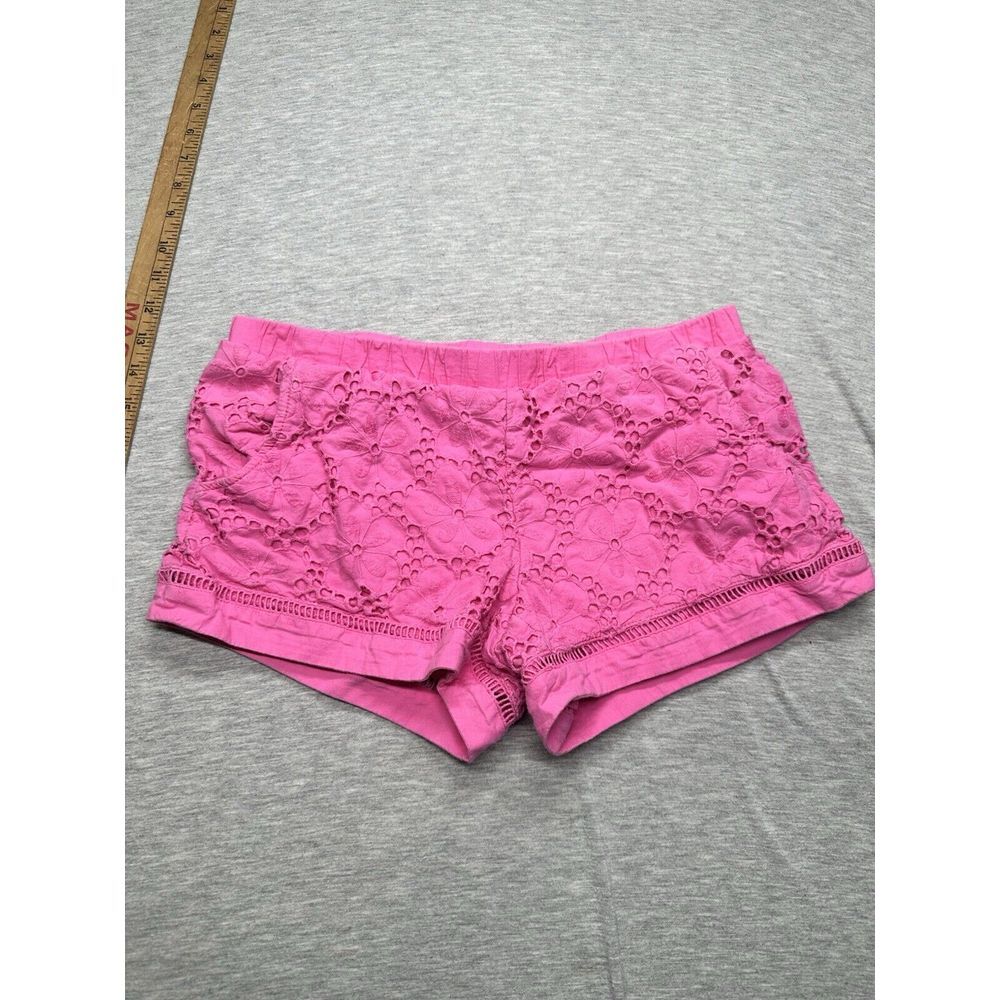 Women's LILLY PULITZER WIXSON Eyelet Pink Shorts Size S